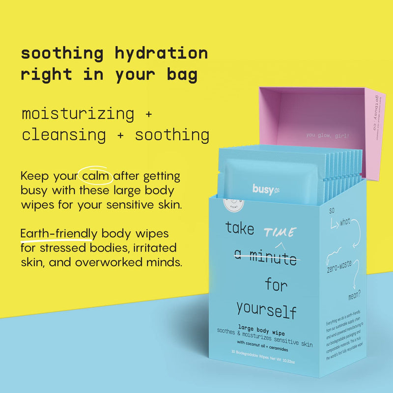 [Australia] - Calm Line Body Wipes for Women - Unscented Large Body Wash Wipes, Armpit Wipes & Body Wipes w/ Ceramides & Coconut Oil - Zero-Waste Cleansing Wipes - No Rinse Bathing Wipes for Adults - 10 ct Calm Line - Unscented 