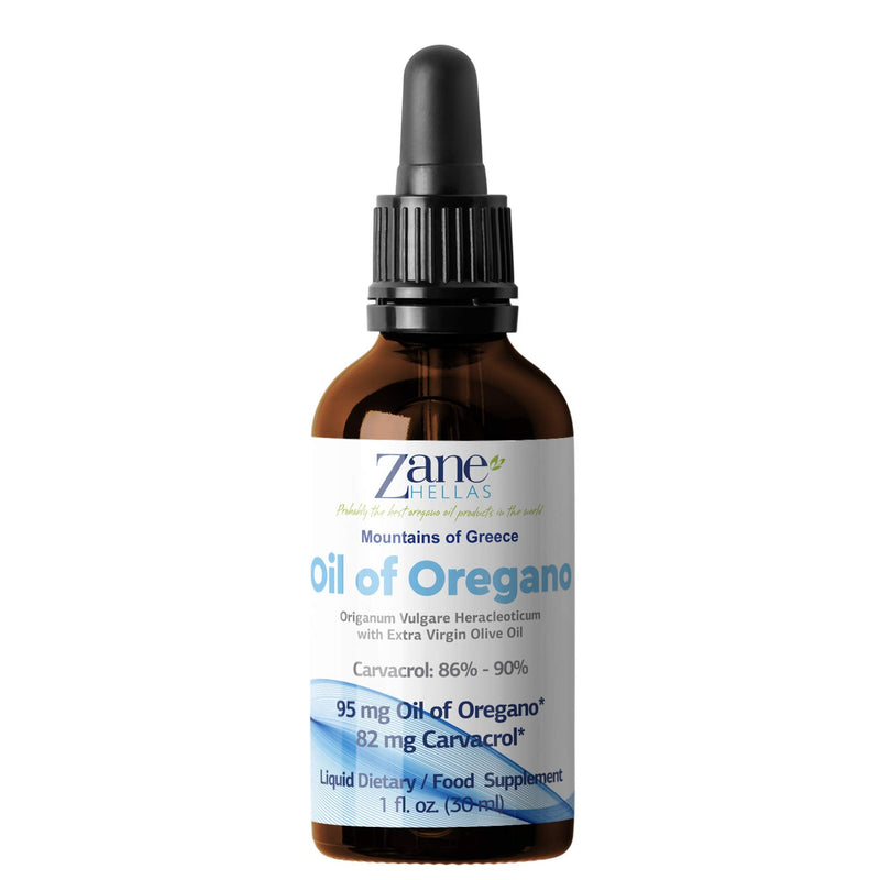 [Australia] - Zane Hellas 50% Oregano Oil. Greek Essential Oil of Oregano .86% Min Carvacrol. 82mg Carvacrol Per Serving. Probably the Best Oregano Oil in The World. 1 fl. oz.- 30ml. 