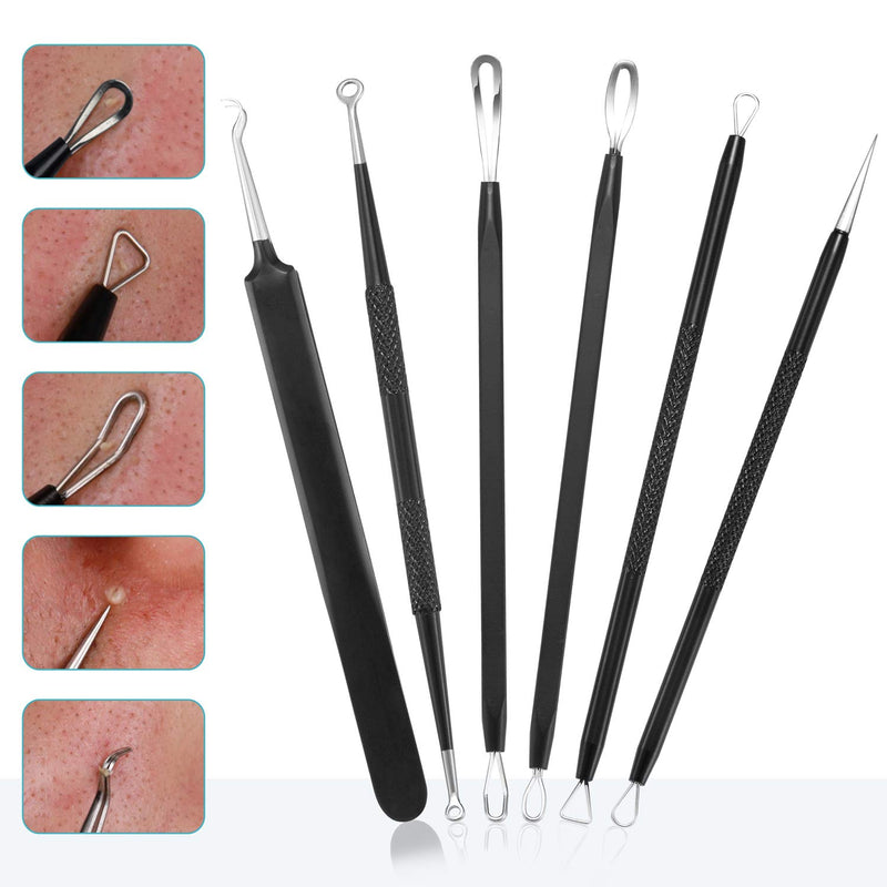 [Australia] - Tomata Blackhead Remover Comedone Extractor - (6 Piece Kit) - Professional Stainless Pimples Comedone Extractor Removal Tool 