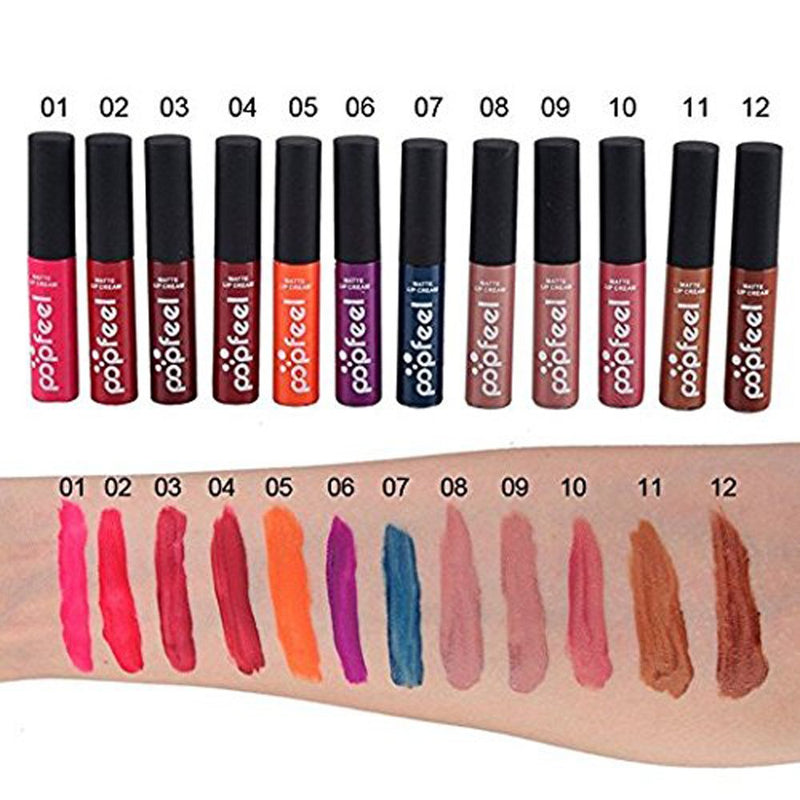 [Australia] - DONGXIUB Lip Gloss -12 Colors Set Waterproof Long Lasting Madly Matte Lip Gloss Liquid Lipstick Beauty Makeup Cosmetics 