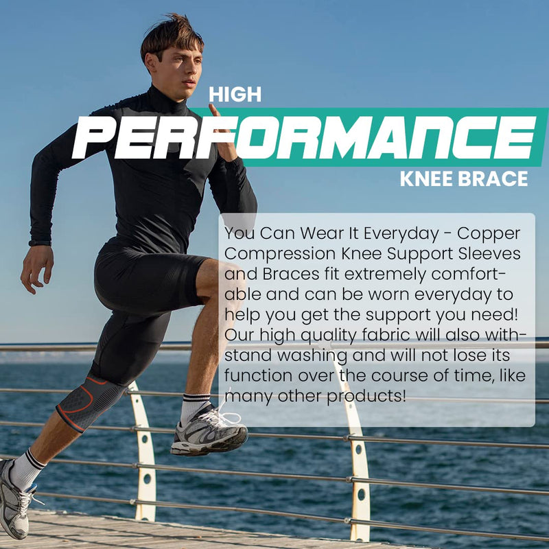 [Australia] - MODVEL 2 Pack Knee Brace | Knee Compression Sleeve for Men & Women | Knee Support for Running | Medical Grade Knee Pads for Meniscus Tear, ACL, Arthritis, Joint Pain Relief. Small A Orange 