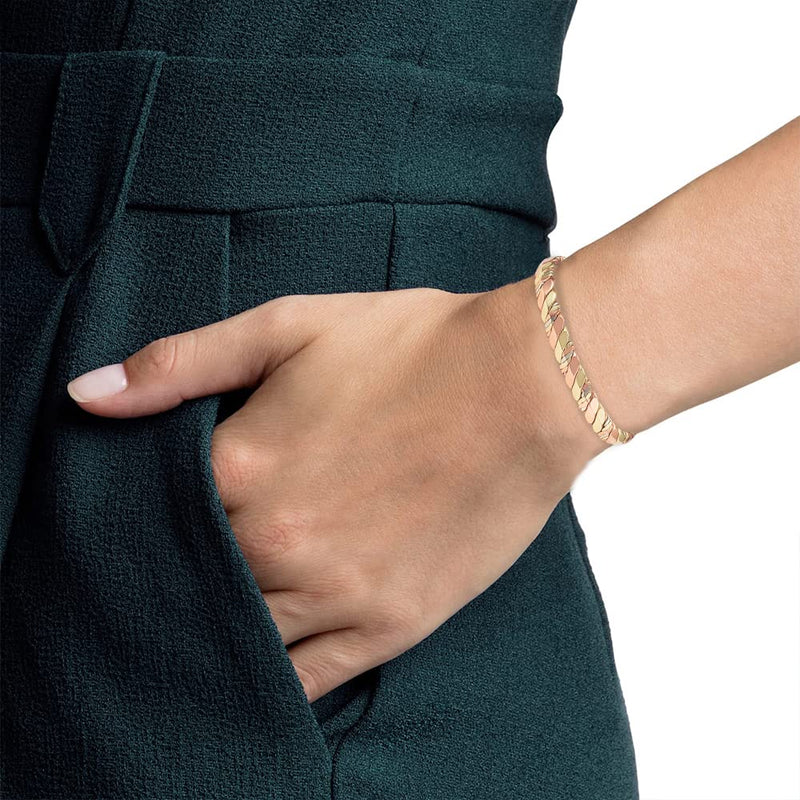 [Australia] - EnerMagiX Copper Magnetic Bracelets for Women Men,99.9% Soild Copper Cuff Bangle Magnetic Bracelet with 2 Strong Magnets,Adjustable Size(CPB-1012) 