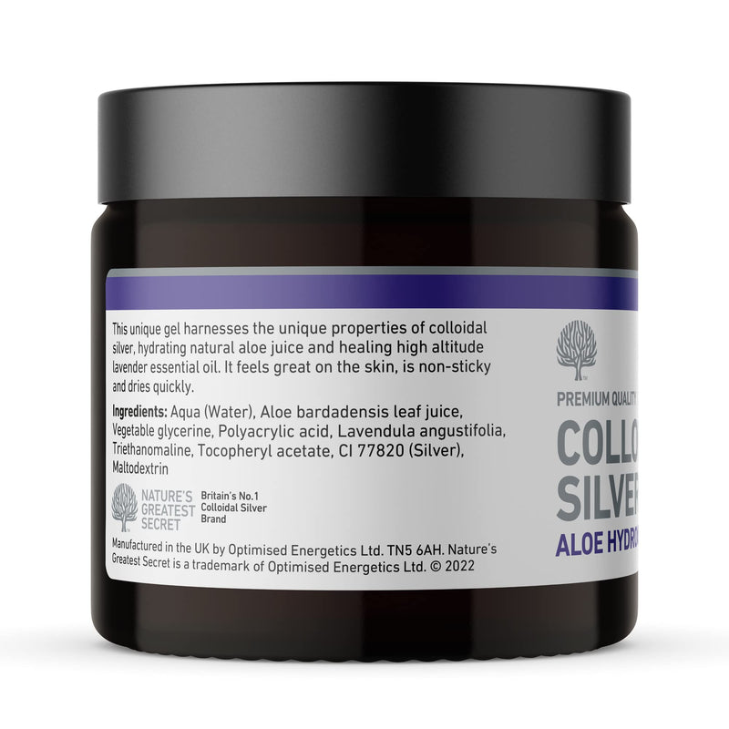 [Australia] - Nature's Greatest Secret Premium Quality Antibacterial Soothing Colloidal Silver Aloe Vera Hydrogel with Lavender Essential Oil 100g 