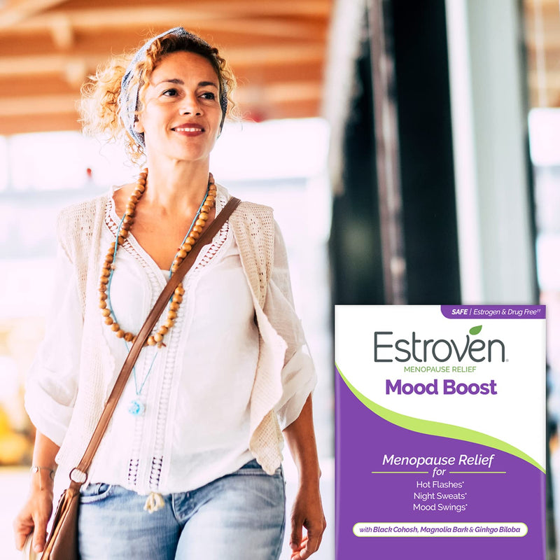 [Australia] - Estroven Mood Boost for Menopause Relief, Helps Reduce Hot Flashes & Night Sweats, Helps Manage Mood Swings*, 30 Count (Packaging may Vary) 