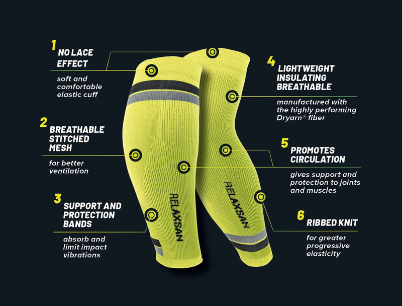 [Australia] - Relaxsan Sport 803 - Sport Calf Compression Sleeves Unisex Men Women Large Fuchsia/Pink 