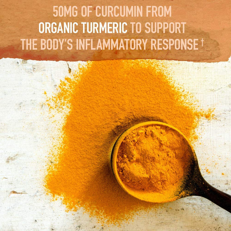 [Australia] - Garden of Life mykind Organics Turmeric Booster Inflammatory Response Powder - 30 Servings, 50mg Curcumin (95% Curcuminoids) & Probiotics, Organic Non-GMO Vegan & Gluten Free Herbal Supplements 