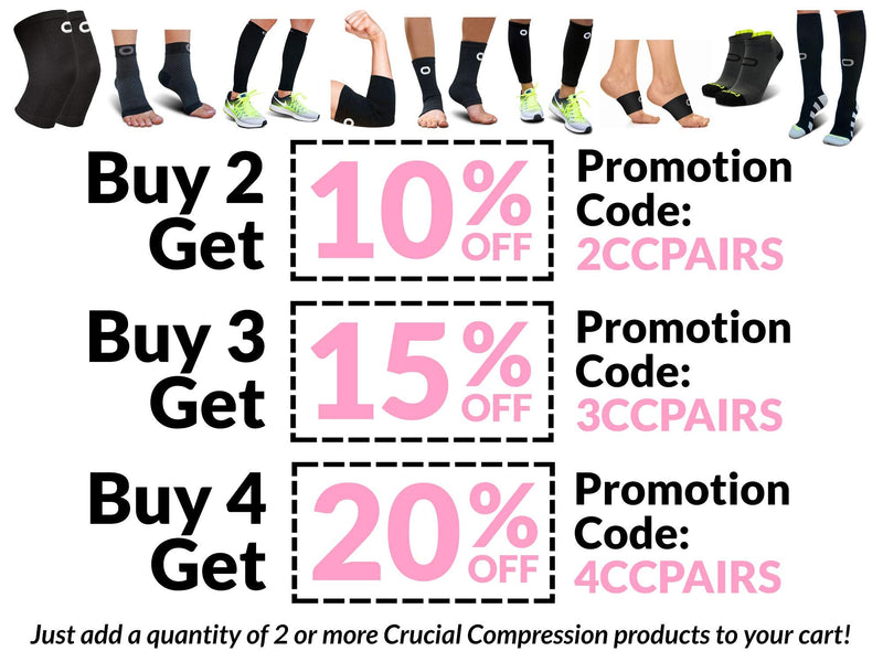 [Australia] - Crucial Compression Knee Sleeve (1 Pair) - Best Knee Braces for Knee Pain for Men & Women - Non-Slip Knee Support for Running, Weightlifting, Basketball, Gym, Workout, Sports Medium (18.0-20.0") Measure 3" Above Kneecap Black / Pink 