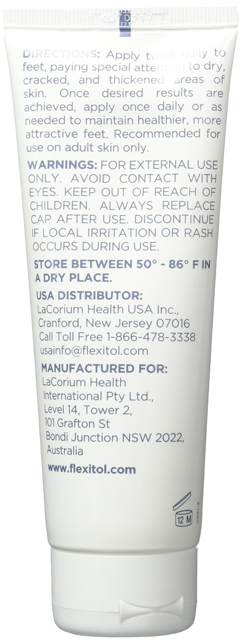 [Australia] - Flexitol Heel Balm 4 Oz Tube (Pack of 2), Rich Moisturizing & Exfoliating Foot Cream. Fast Relief of Rough, Dry & Cracked Skin on Heels/Feet. For Daily Use and Pedicures. Diabetic Safe and Effective 4 Ounce (Pack of 2) 