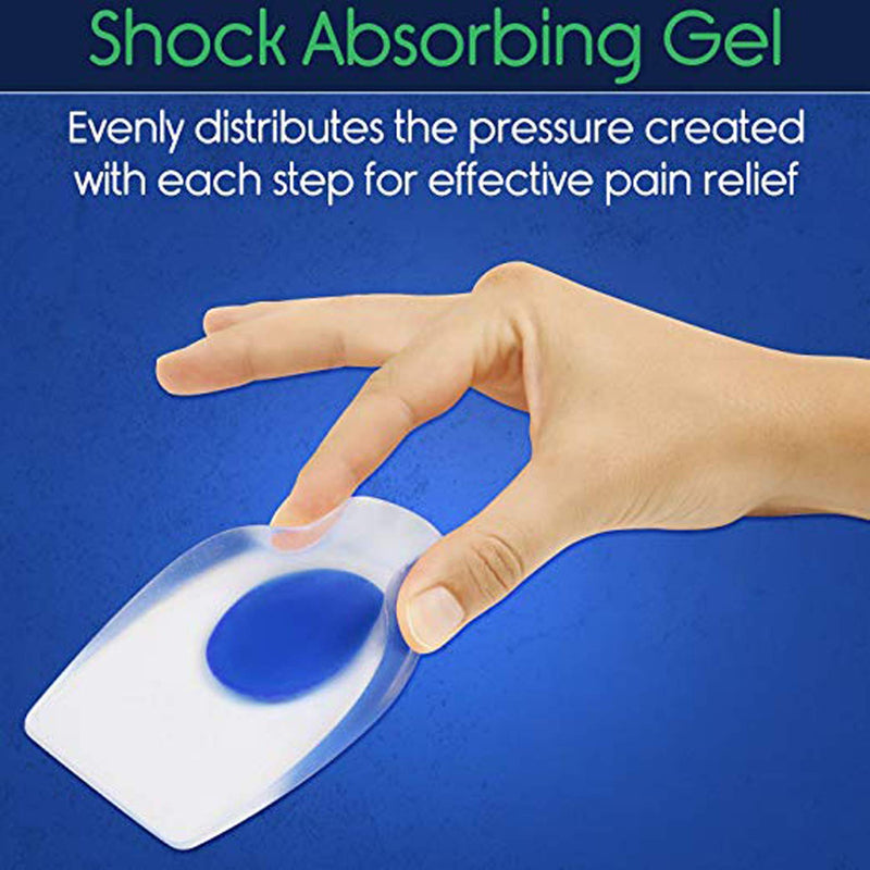 [Australia] - 3 Pairs of Gel Heel Cups Heel Support Pads Cushions for Plantar Fasciitis Heel Pain (Men/Large) Men/Large 