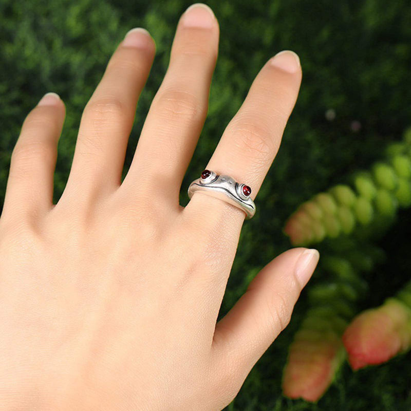 [Australia] - Frog Rings,Personalized Open Adjustable couples rings,Cute Animal wedding bands for women Frog Ring A 