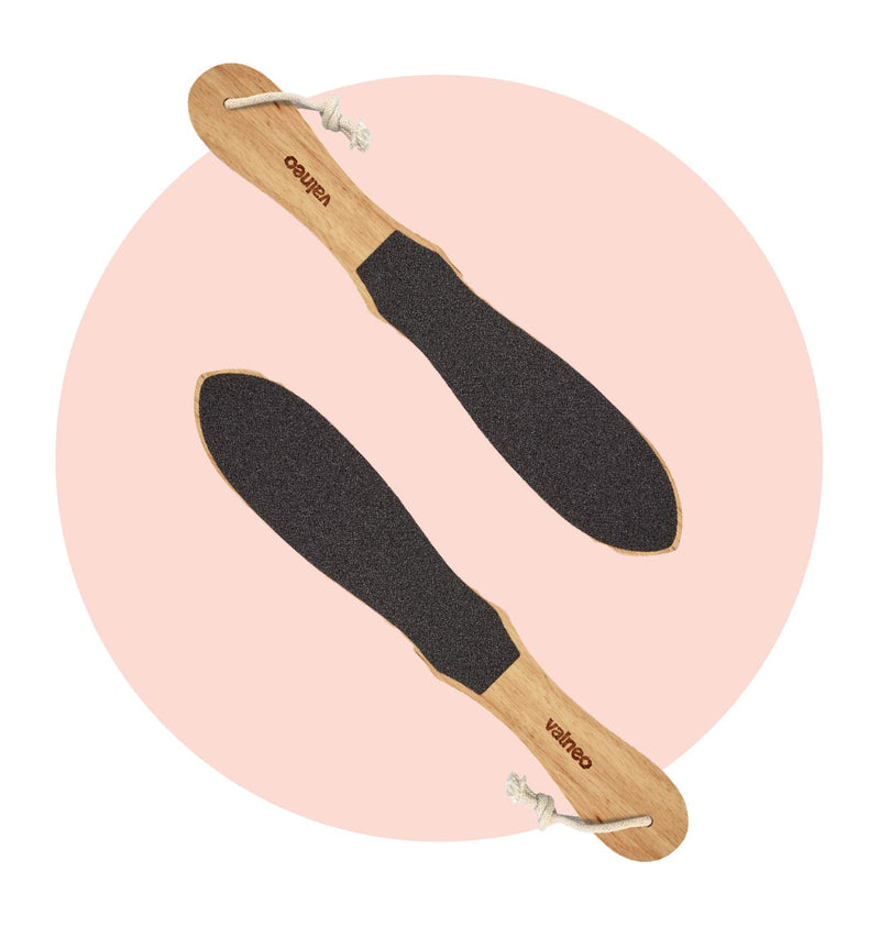 [Australia] - VALNEO Foot Scrubber - Callus and Dead Skin Remover for Feet - Coarse and Fine Foot Rasp File for Pedicure Tools - Heel Scraper Exfoliator - Rubber Wood Grater for Wart Removal 