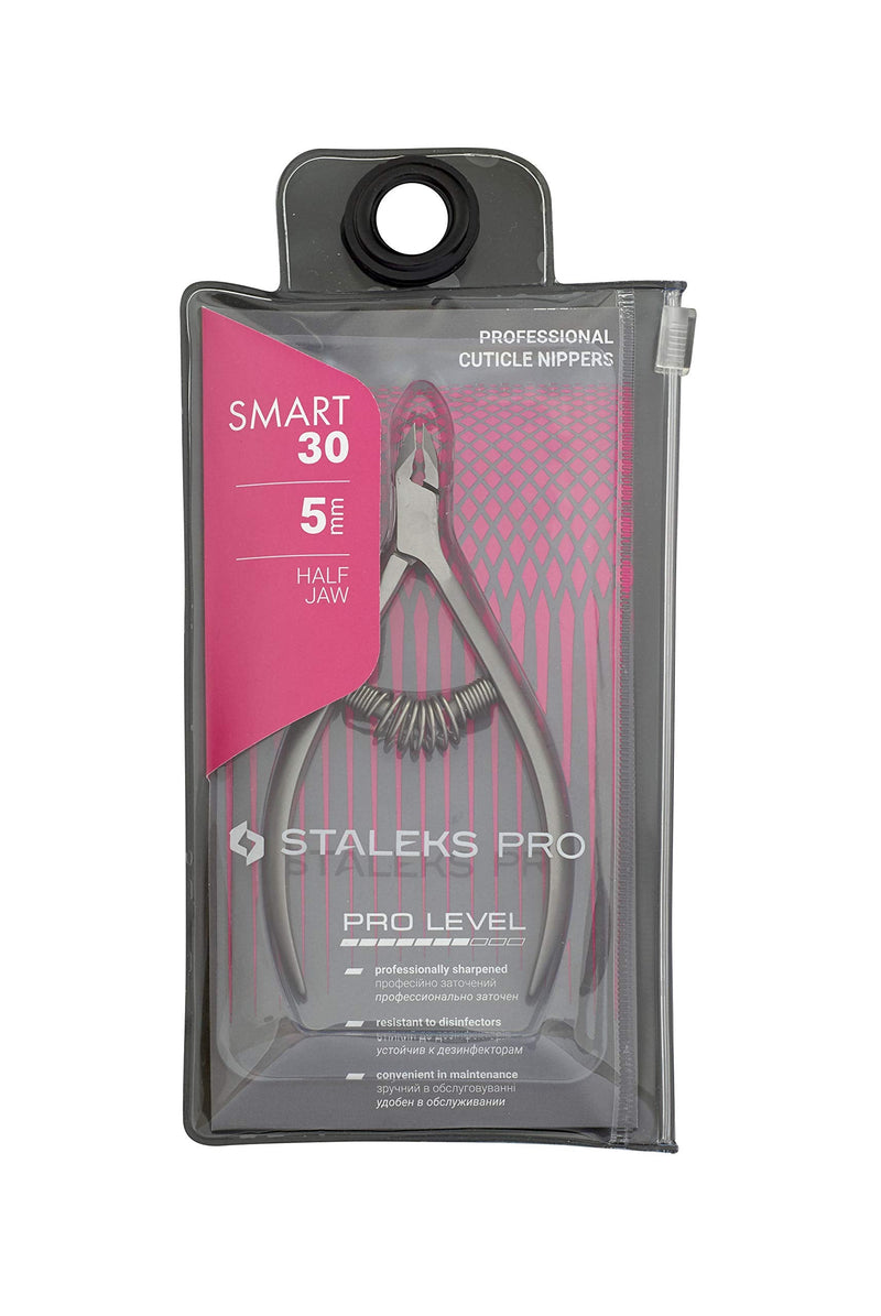 [Australia] - STALEKS Pro Smart 30 NS-30-5 Professional Spring Cuticle Nippers 1/2 Jaw 5mm 