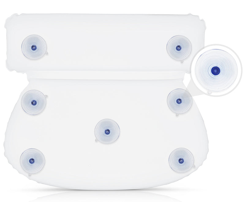 [Australia] - Bach&Berg® Luxury Waterproof Bath Pillow for Head, Neck and Back Support | With 7 Non-Slip Suction Cups | Fits All Bathtub, Hot Tub and Jacuzzi | Perfect Accessory for Bathroom and Home Spa 31 x 36 x 4 