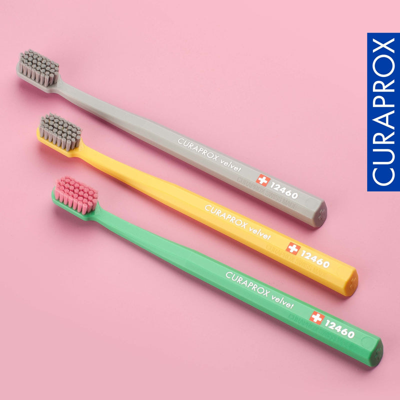 [Australia] - Curaprox CS 12460 Velvet Ultra-Soft Toothbrush; Extra Soft bristles for Sensitive Gums Assorted 