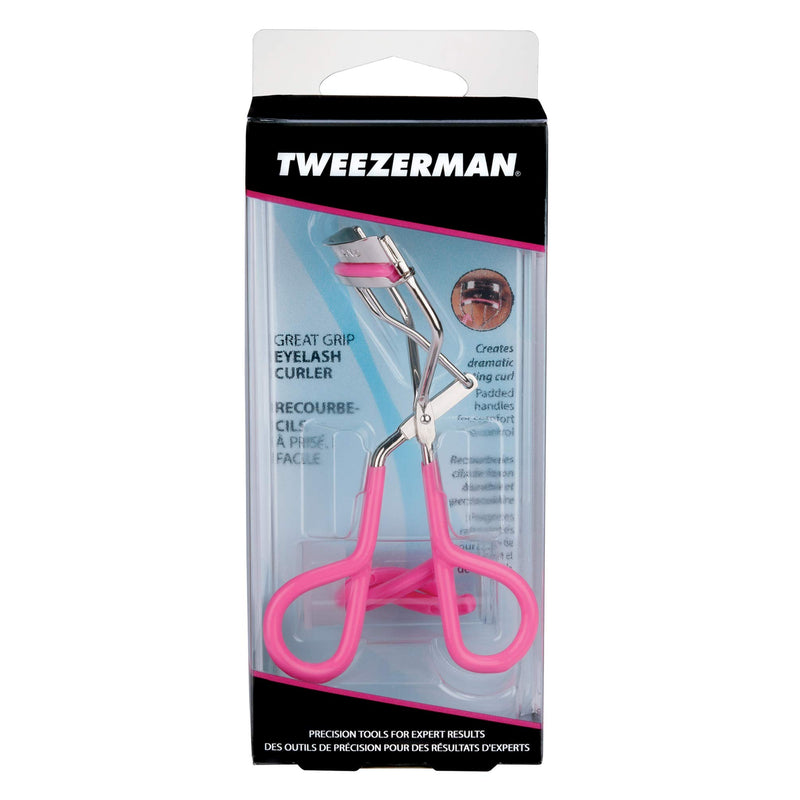 [Australia] - Tweezerman Neon Great Grip Eyelash Curler, Pink, 0.3 Ounce 