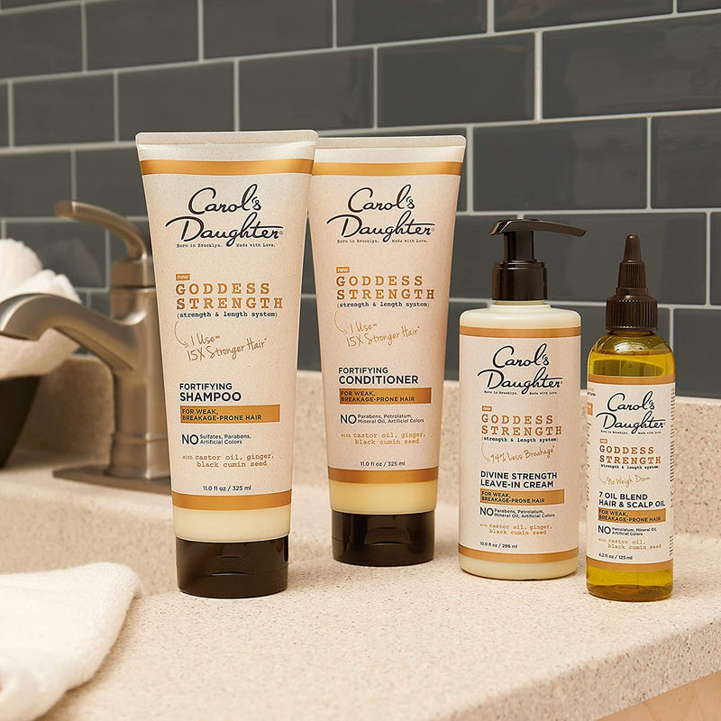 [Australia] - Carol’s Daughter Goddess Strength 7 Oil Blend Hair & Scalp Oil, Hair Product and Treatment Made with Castor Oil, Olive Oil, Vitamin E, Jojoba Oil- For Wavy, Curly, Coily, Natural Hair, 4.2 fl oz Hair Oil 