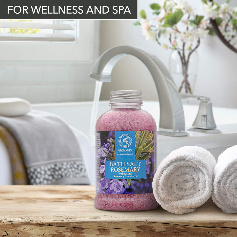 [Australia] - Rosemary Bath Salt 600g with Natural Rosemary Essential Oil - Bath Salts - Body Care - Best for Good Sleep - Beauty - Bathing - Body Care - Wellness - Relax - Aromatherapy - Spa 