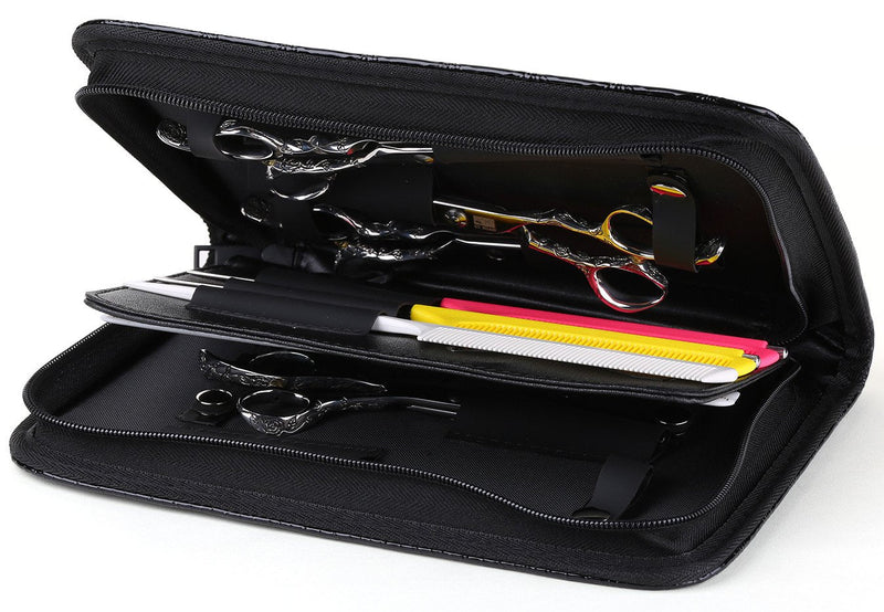 [Australia] - Hair Stylist Shear Scissors Holder Pouch Case for Hairdressers, Salon Barber Tools Holster Bag -Large, Pu Leather 
