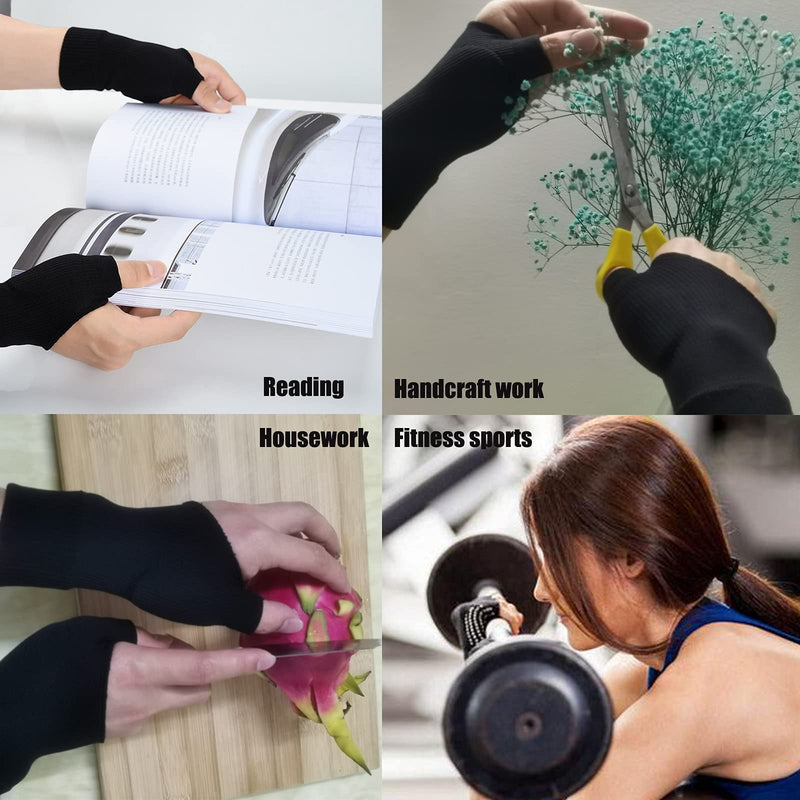 [Australia] - Wrist Thumb Support Compression Gloves (1 Pair), Breathable Wrist Brace Compression Sleeves with Soft Gel Pads for Tendonitis, Arthritis, Carpal Tunnel Splint for Relieve Hand Wrist Thumb Joint Pain 