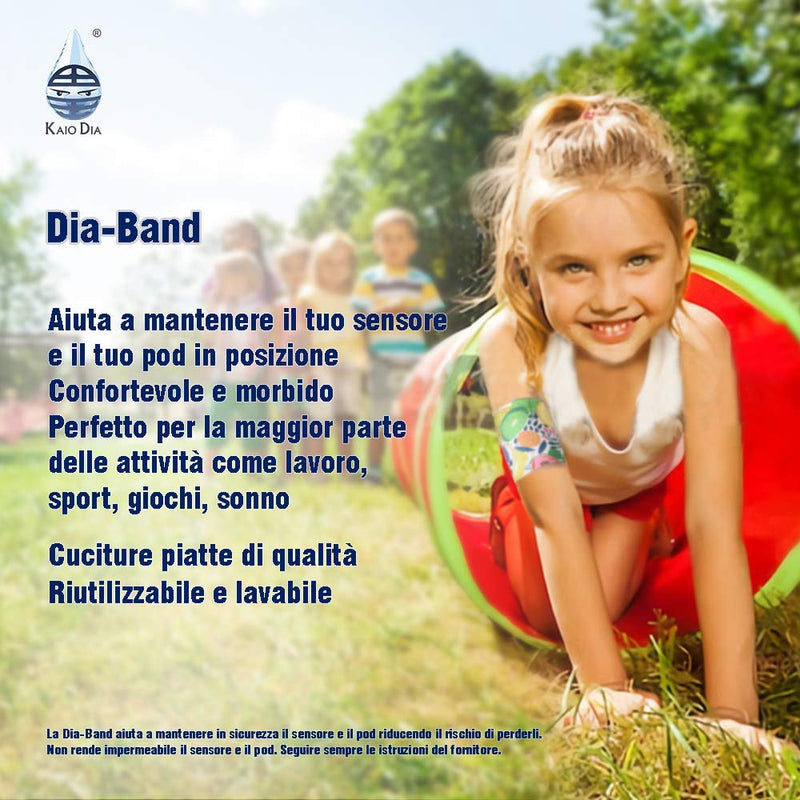 [Australia] - Dia-Band, Armband for CGM Freestyle Libre, Medtronic, Dexcom or Omnipod - Comfortable and Reusable Diabetic Armband for Glucose Sensor. (Junior.XS (17-19 cm)) 