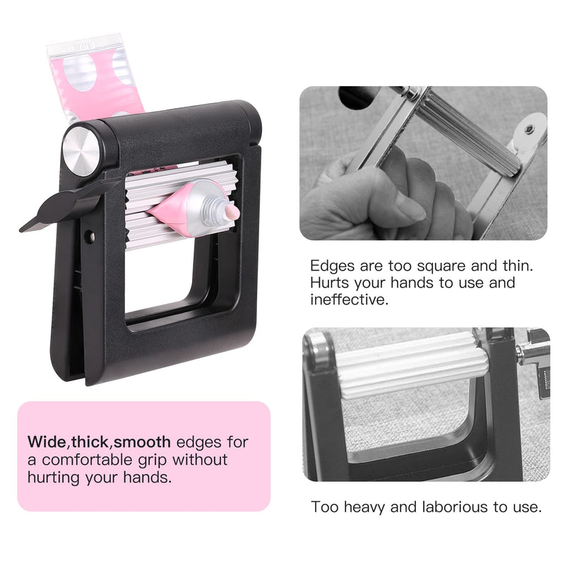 [Australia] - Paint Tube Squeezer Wringer Tool, Daily Living Rolling Metal Tube Squeeze Roller for Toothpaste, Hair Color, Paint Tube, Hand Cream, Artist, Painter Black 