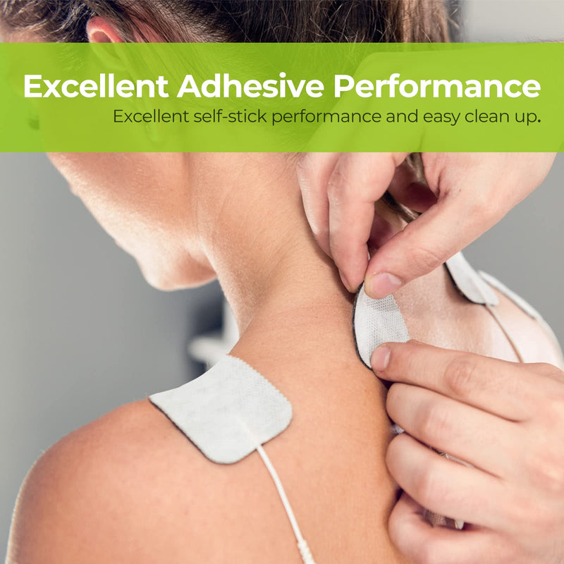 [Australia] - AUVON TENS Unit Pads 2"X4" 10 Pcs, 3rd Gen Latex-Free Rectangular Replacement Pads Electrode Patches with Upgraded Self-Stick Performance for Electrotherapy 