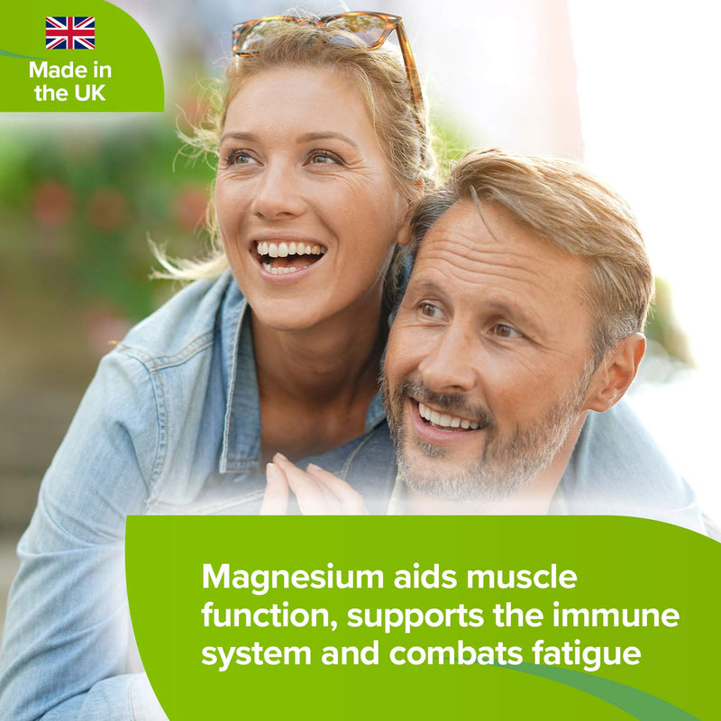 [Australia] - Lindens 500mg Magnesium Tablets | 90s 1-a-Day | Made in The UK | Tiredness, Muscle Function, Energy, Bones, Teeth, Nervous System | Letterbox Friendly | Vegan 