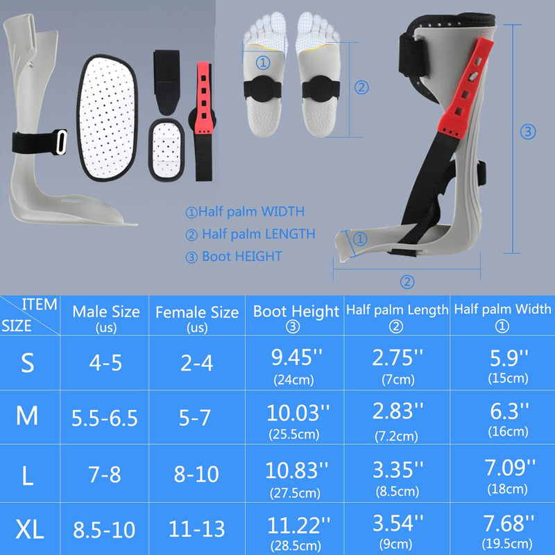 [Australia] - Ankle Foot Orthosis Support AFO Brace Foot Drop Orthosis Stroke Hemiplegia Rehabilitation Equipment Foot Varus Correction Shoes Foot Fracture Fixed Foot Support(Left/L) 