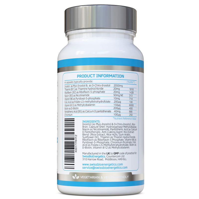 [Australia] - OvaDefence - Inositol 2050mg Daily dose, 120 Capsules, 30 Days Supply � Inositol with Folate, Chromium & Balanced Methylated B Vitamins � Exclusively Manufactured in The UK 