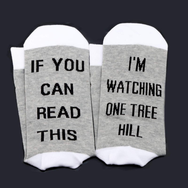 [Australia] - PYOUL One Tree Hill Inspired Gift One Tree Hill Fan Socks If You Can Read This I'm Watching One Tree Hill Socks Watching One Tree Hill 1 Pair 