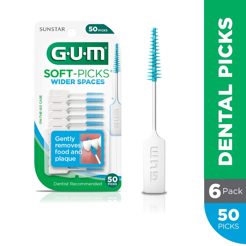 [Australia] - GUM - 10070942002360 Soft-Picks Wider Spaces Dental Picks, 50 Count (Pack of 6) 300 Count 