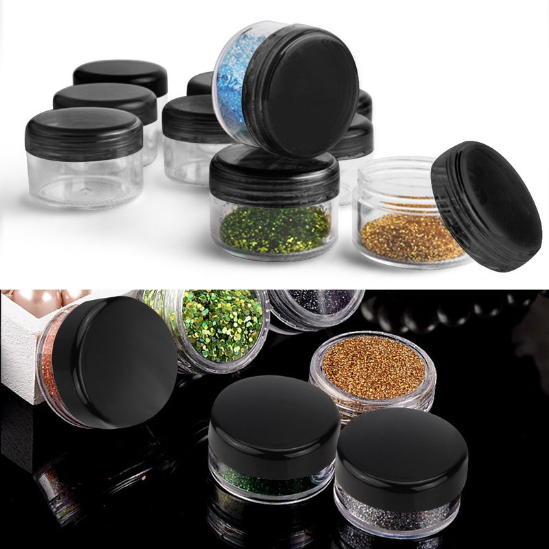 [Australia] - Accmor 100 Pieces 3g Empty Sample Containers with Lids Cosmetic Jars with 5 Pieces Mini Spatulas Multi-color 