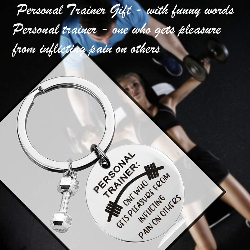 [Australia] - Lywjyb Birdgot Personal Trainer Gift Fitness Gift Gym Gift Workout Gift One Who Get Pleasure from Inflicting Pain on Others Funny Trainer Keychain 