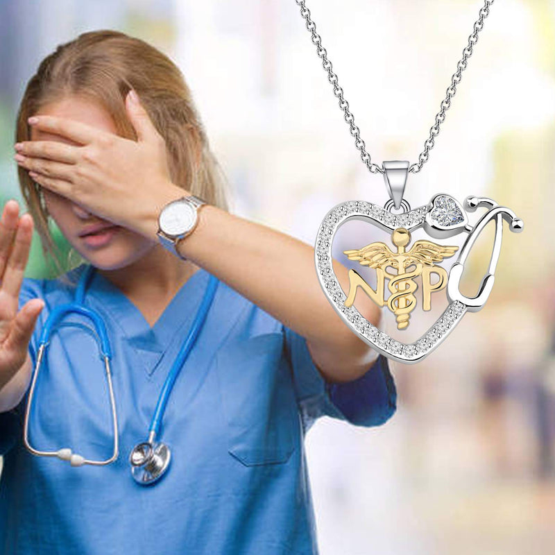[Australia] - BNQL Nurse Practitioner Gifts NP Keychain Nurse Practitioner Graduation Gift NP Gift Nurse Practitioner Jewelry Nurse Keychain necklace 