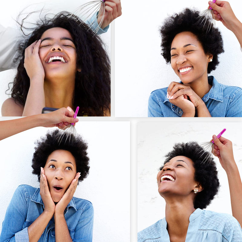 [Australia] - HOFASON Head Massager Scalp Scratcher with 20 Fingers, Handheld Head Scratcher Tingler Massage for Deep Relaxation, Hair Stimulation and Body Stress Relax(Random Colors) 1 Pack 
