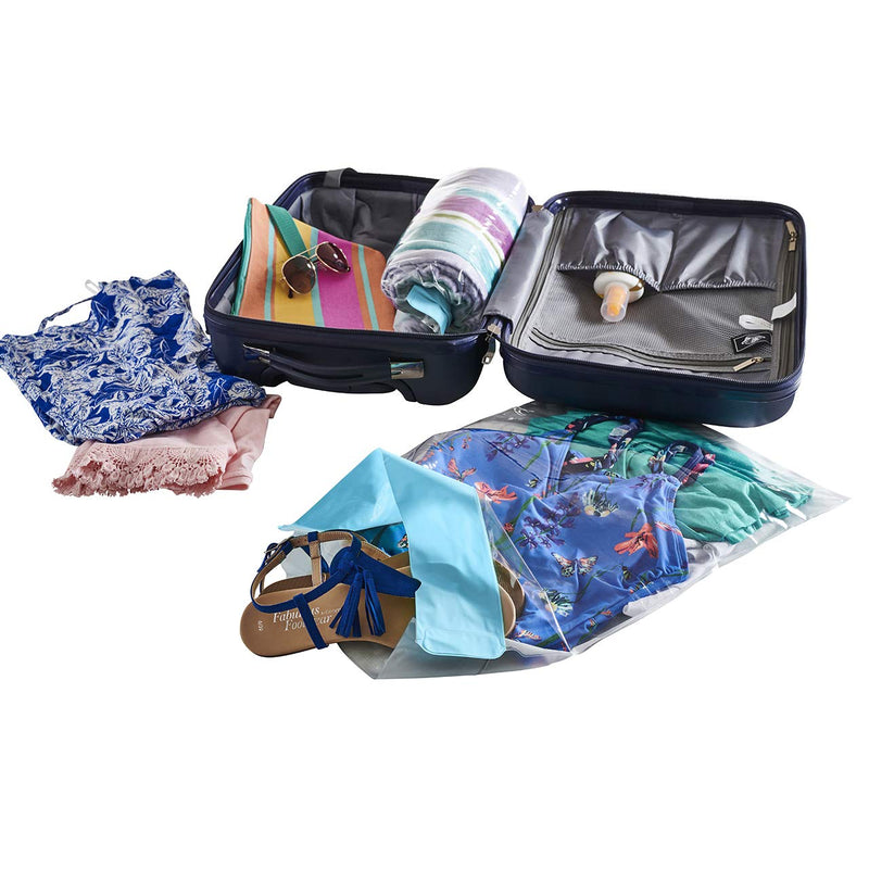 [Australia] - Addis 518134 Home Vacuum Storage Bags with 100% air-Tight Static Seal & Store Travel Twin Pack Set, Clear, 40 x 55cm Travel 40 x 55cm Travel 2 Pack 