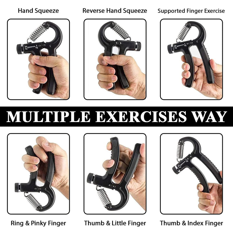 [Australia] - 2 Grip Strengtheners – 5-60 kg Adjustable Hand Exercisers Forearm Strengtheners for Improved Strength & Grip Rehabilitation Exerciser for Strong Hands Wrists Arms 
