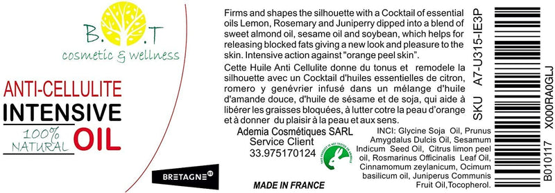 [Australia] - Weight loss Fat Burner Anti Cellulite Oil 100% Natural with Pure Essential Oil of Lemon, Rosemary, Cinnamon, Basil and Juniper Berry - Penetrates Skin Deeper Than any Cellulite Cream 250 ml 8.8 Fl OZ 