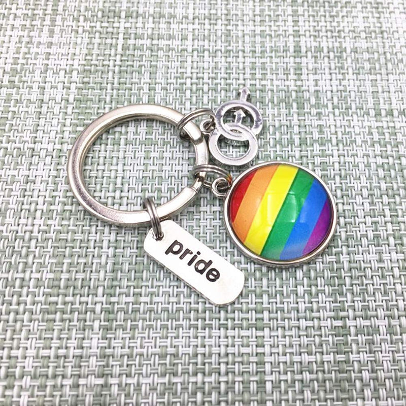 [Australia] - Gay Lesbian Pride Keychain LGBT Relationship Rainbow Love is Colorful Jewelry Gifts Christmas Gay Keychain 