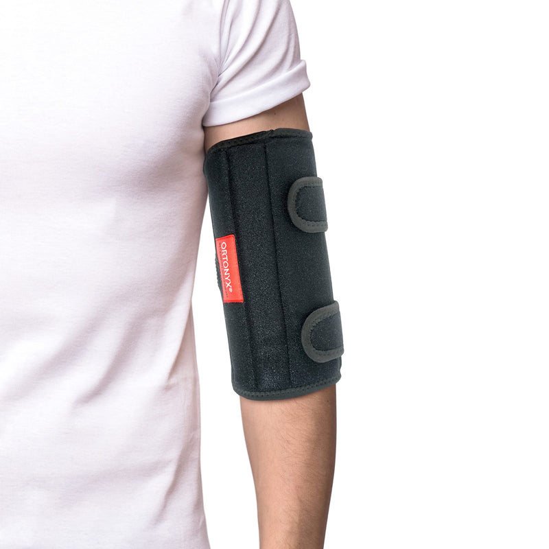 [Australia] - ORTONYX Elbow Support Brace Immobilizer Splint/Compression Sleeve for Man and Women Tennis and Golf Elbow, Tendonitis, Bursitis, Cubital Tunnel Syndrome, Arthritis Pain S/M Black Small/Medium (Pack of 1) 
