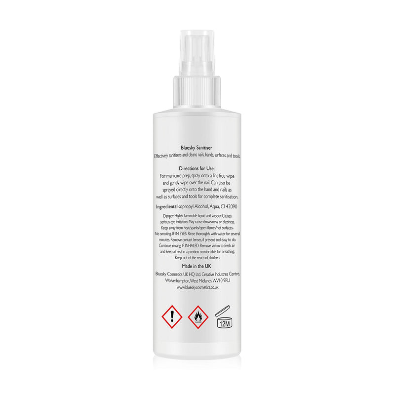[Australia] - Bluesky Hand Sanitiser Spray For Nails and Surfaces, Antibacterial Cleanser, 99.9 Percent Isopropyl Alcohol, 250 ml 