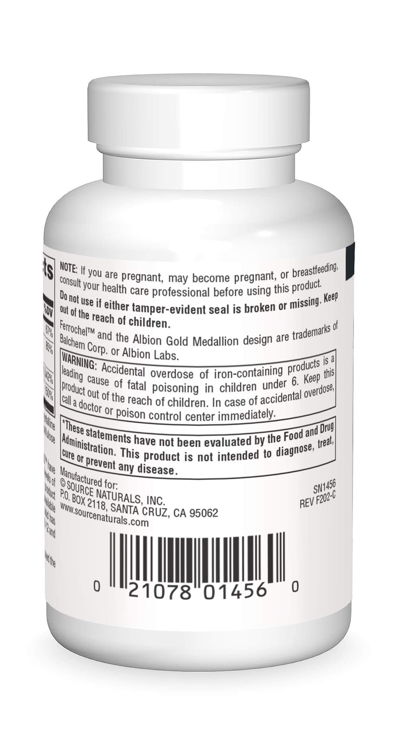 [Australia] - Source Naturals, Advanced Ferrochel - 180 tabs 
