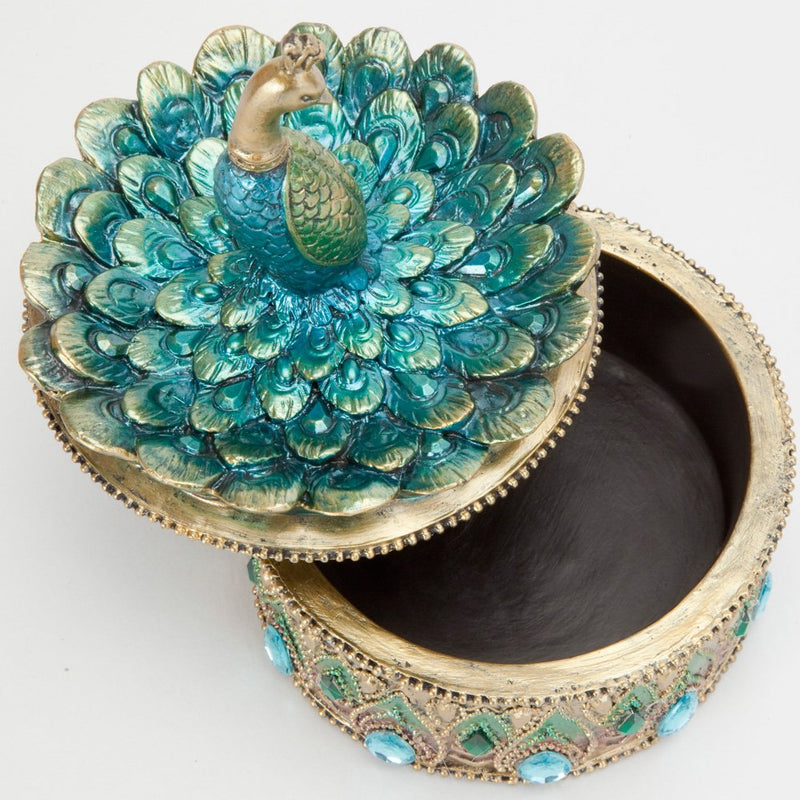 [Australia] - Bits and Pieces - Beautiful Peacock Trinket Box - Keepsake and Jewelry Box 
