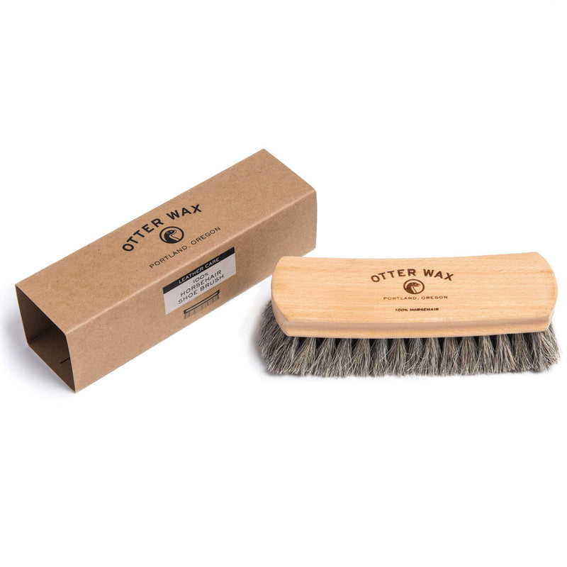 [Australia] - Otter Wax Premium Horsehair Shoe Brush 