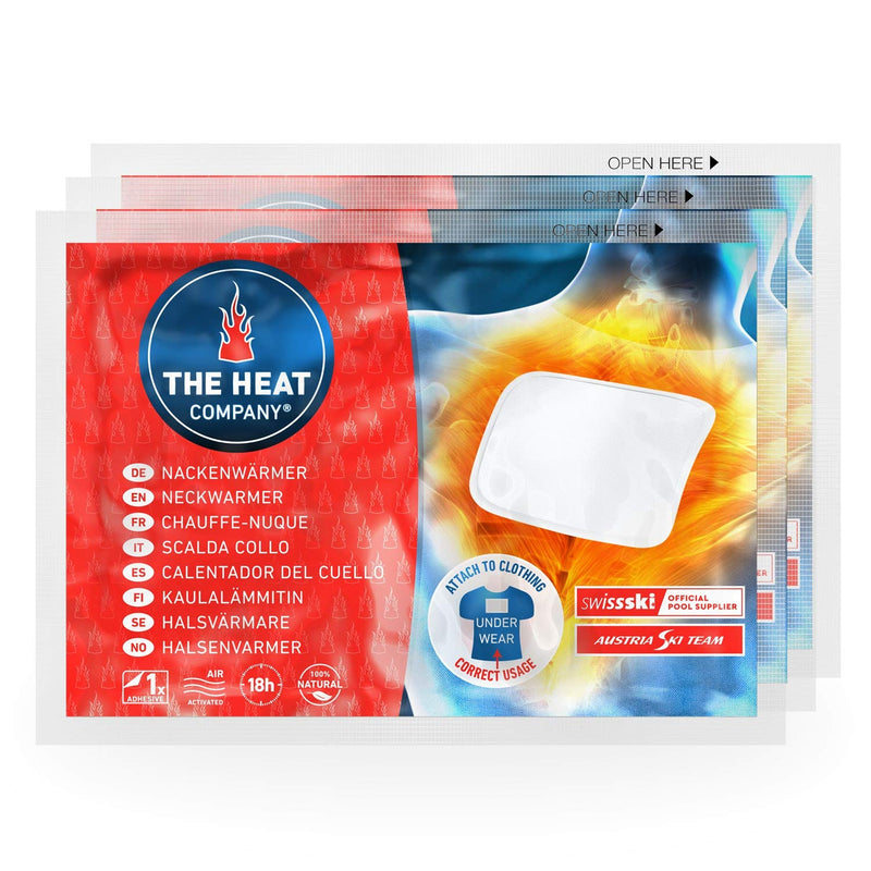 [Australia] - THE HEAT COMPANY Neckwarmer - 3 Pieces - EXTRA WARM - Adhesive - Body Warmer - 18 Hours Pleasant Warmth - Instant Heat - Air Activated - Purely Natural 