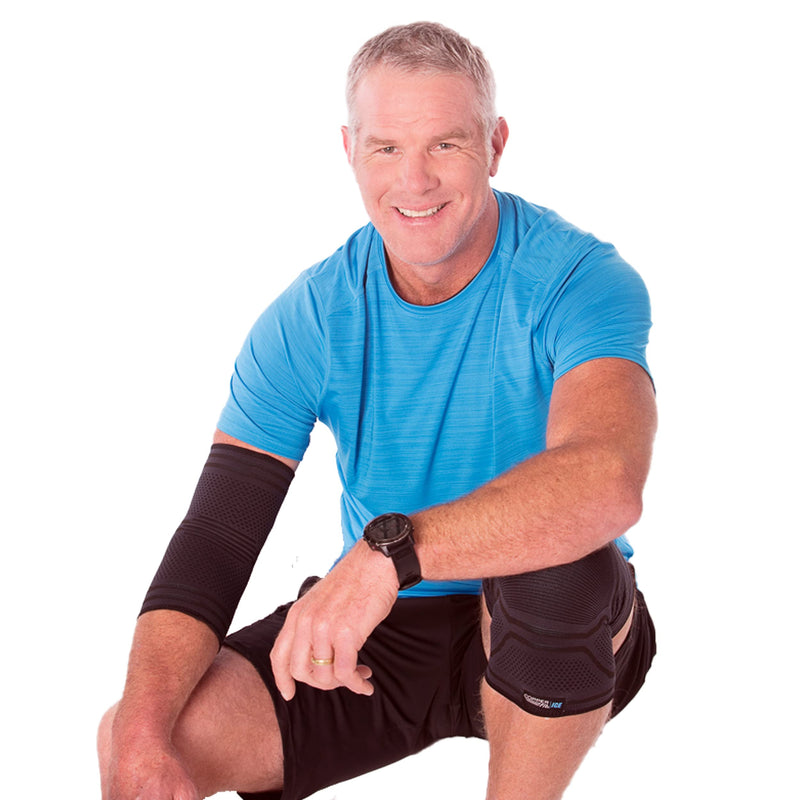 [Australia] - Copper Fit Unisex Adult Copper Fit ICE Elbow Compression Sleeve Infused Menthol, Small/Medium Handkerchief, Black, Small Medium US 