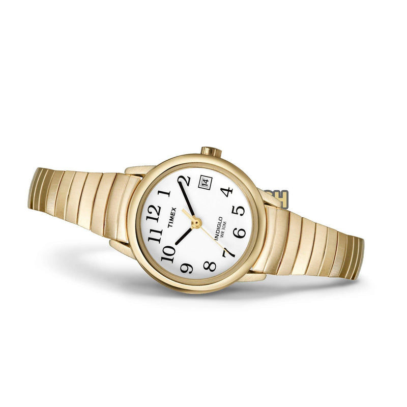 [Australia] - Timex Easy Reader 25 mm Women's Gold tone Stainless Steel Expansion Band Date Window Quartz Watch Goldtone 