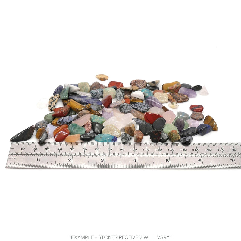 [Australia] - Polished Tumblestone Gemstones, Pocket Reiki, Chakra, Mineral Rocks, 100g Pack (90 to 100 Stones) Size: Extra Small Mix 5mm - 10mm Mixed Stones 