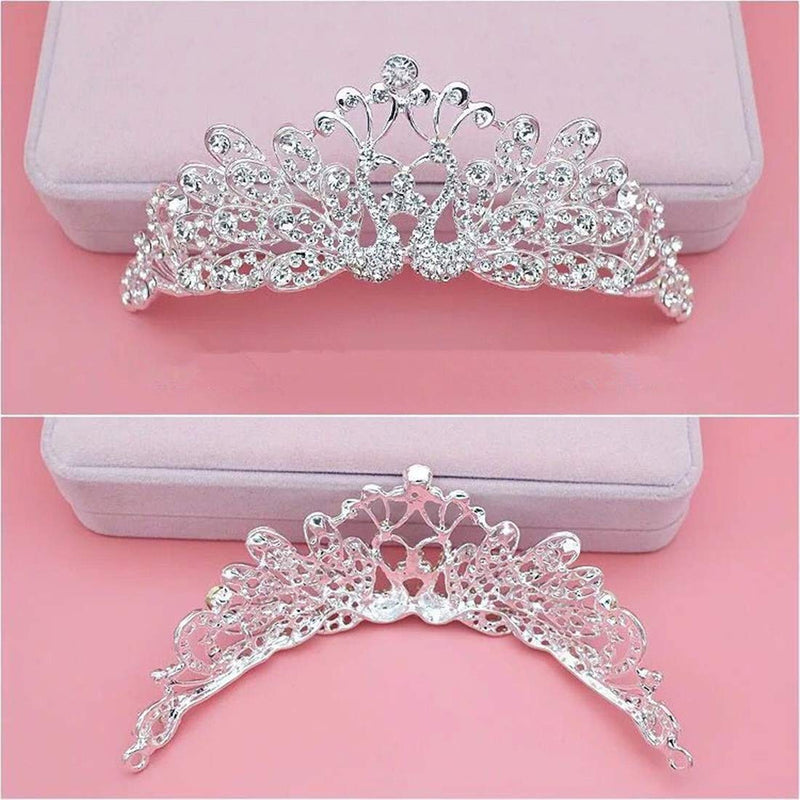 [Australia] - Wedding Sets For Women Bling Bride Hair Accessories Tiaras Earrings Necklace Wedding Jewelry Sets A 