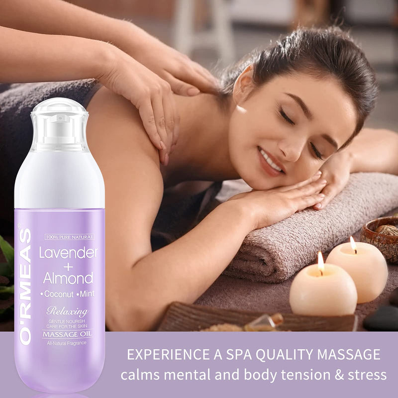 [Australia] - Massage Oil For Warming, Relaxing, Joint Pain Relief Sensual Massage Oil Lavender Almond Peppermint And Coconut Massage Oils For Massage Therapy Moisturizing Body Oil For Men And Women 5.1 Fl.Oz 